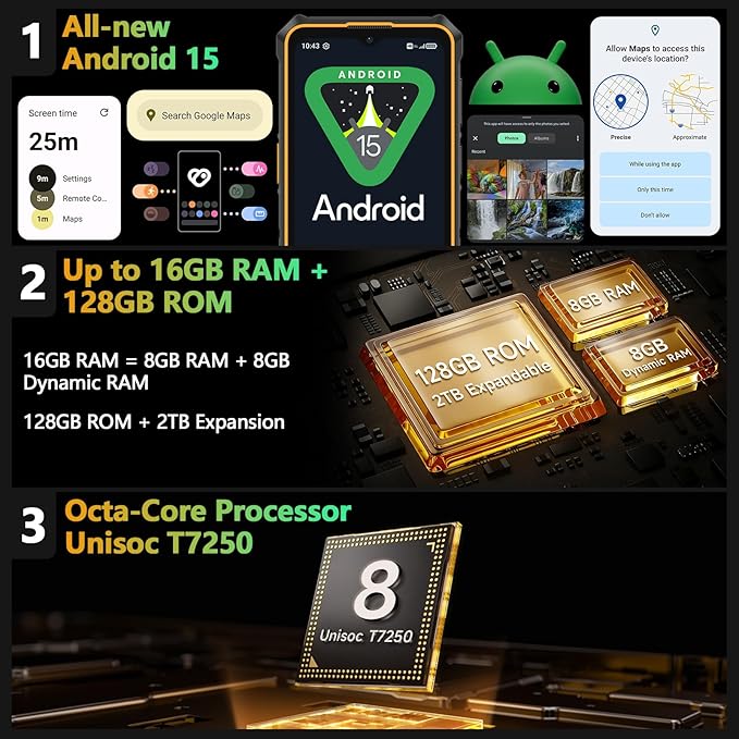 Ulefone RugKing 3 Pro rugged smartphone front view