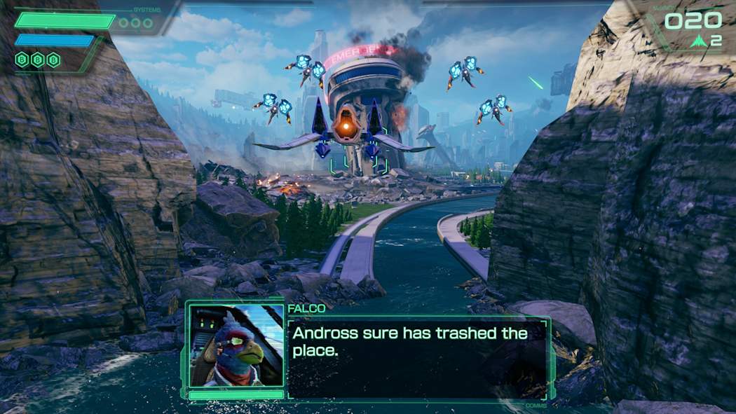 Star Fox space combat gameplay on Nintendo Switch 2
