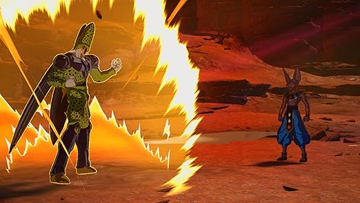 Dragon Ball game screenshot showing character combat