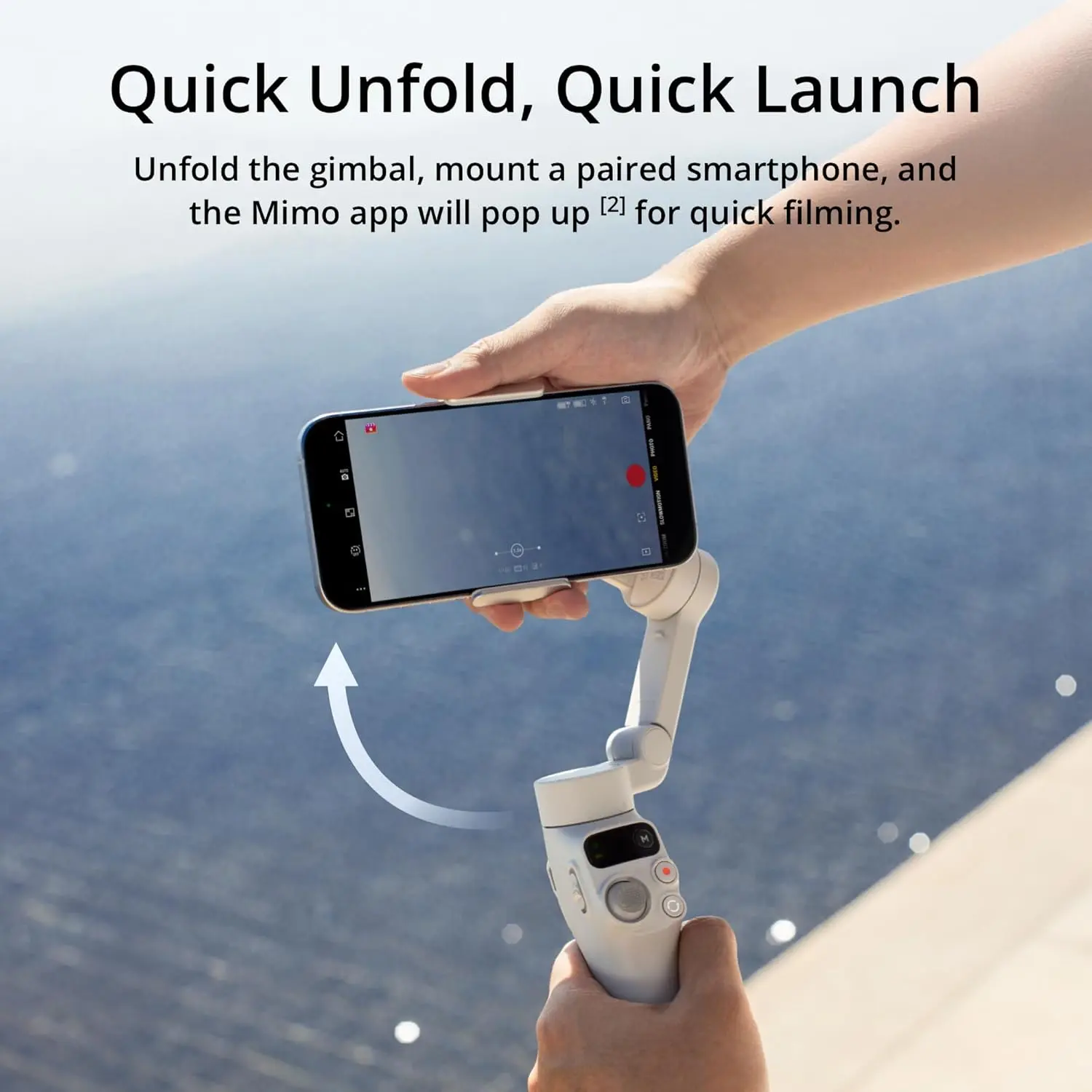 DJI Osmo Mobile 7 smartphone filming setup