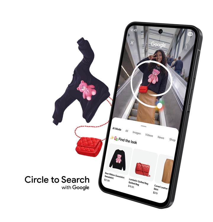 Circle to Search being used on Galaxy A27 5G