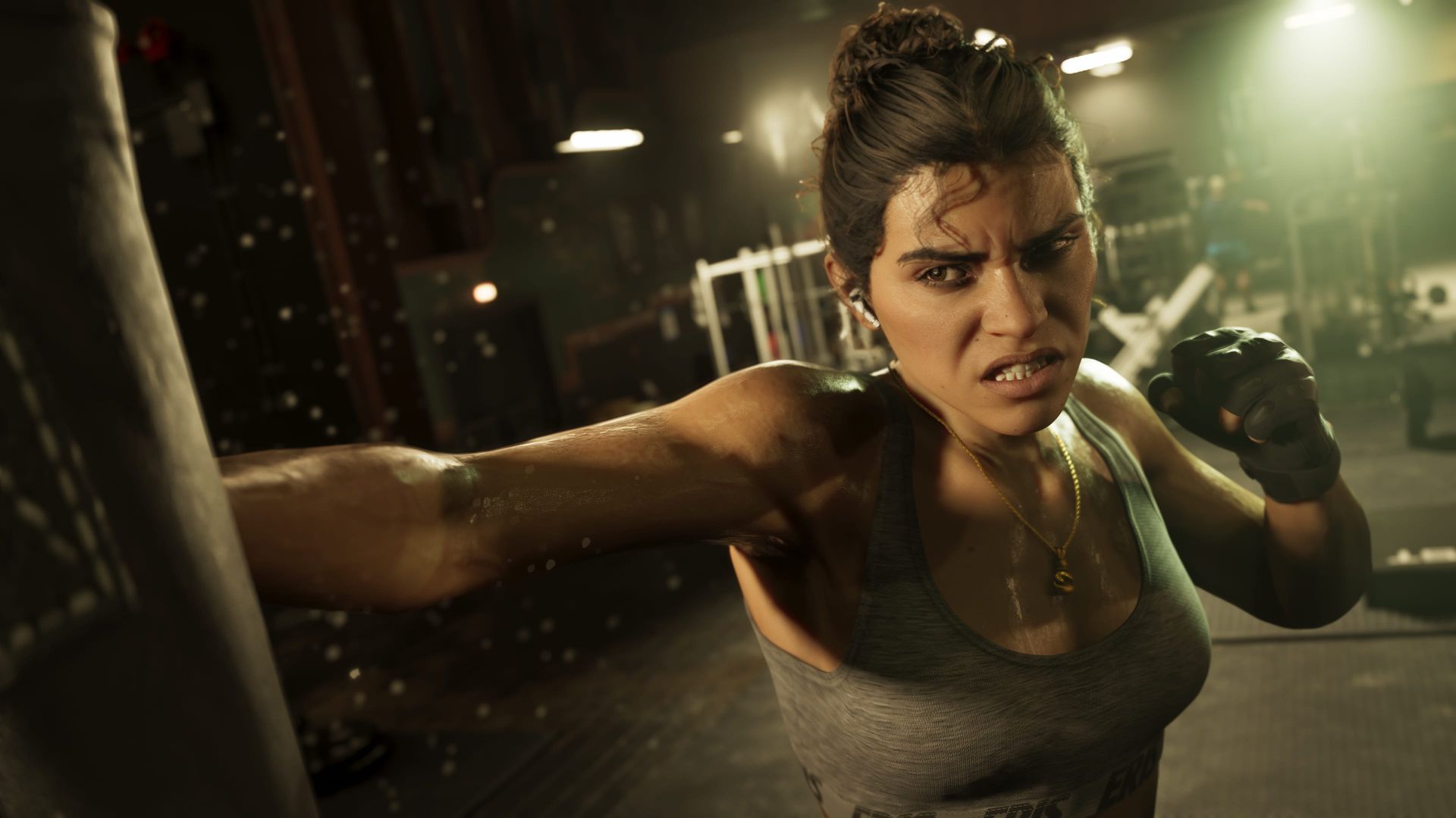 Lucia Caminos in a fighting stance