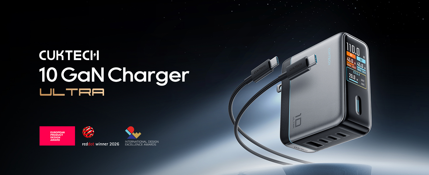 100W GaN wall charger and portable charging setup