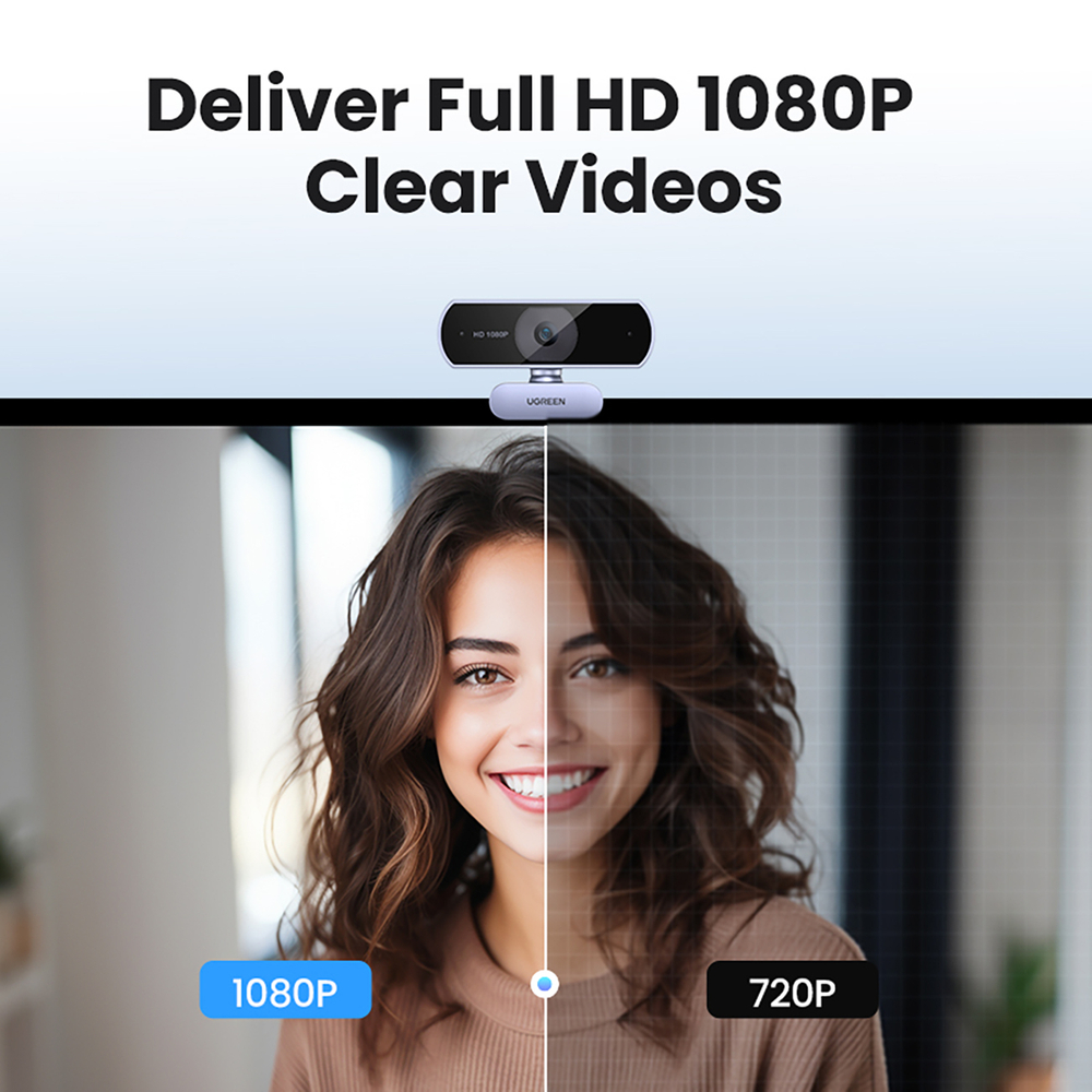 Ugreen CM678 USB Full HD webcam in gray