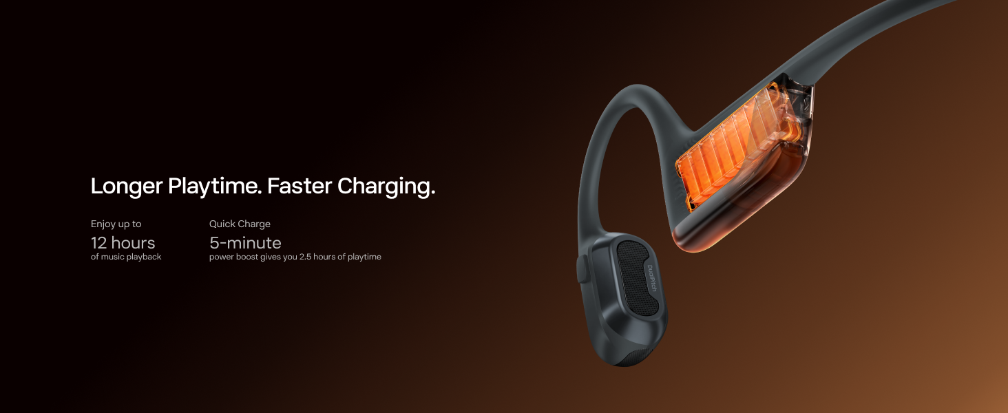 OpenRun Pro 2 12-hour battery life and quick charging