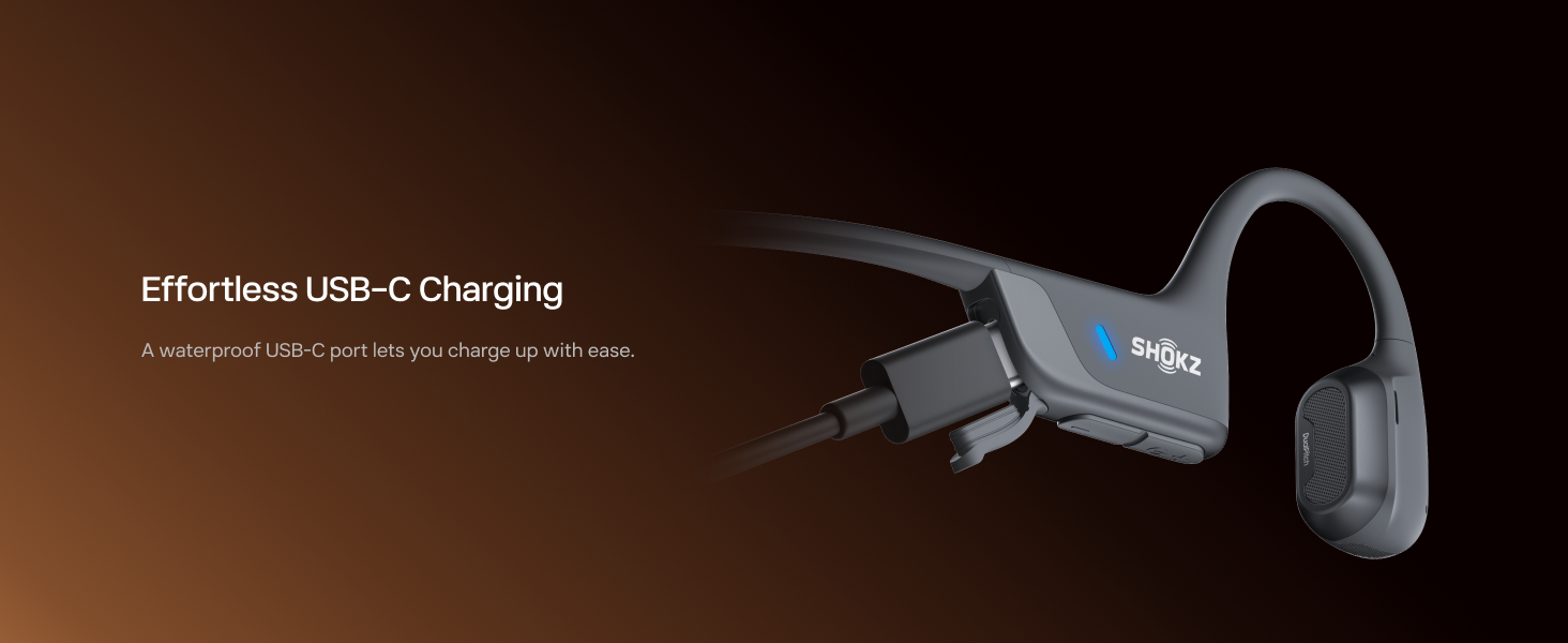 OpenRun Pro 2 USB-C charging