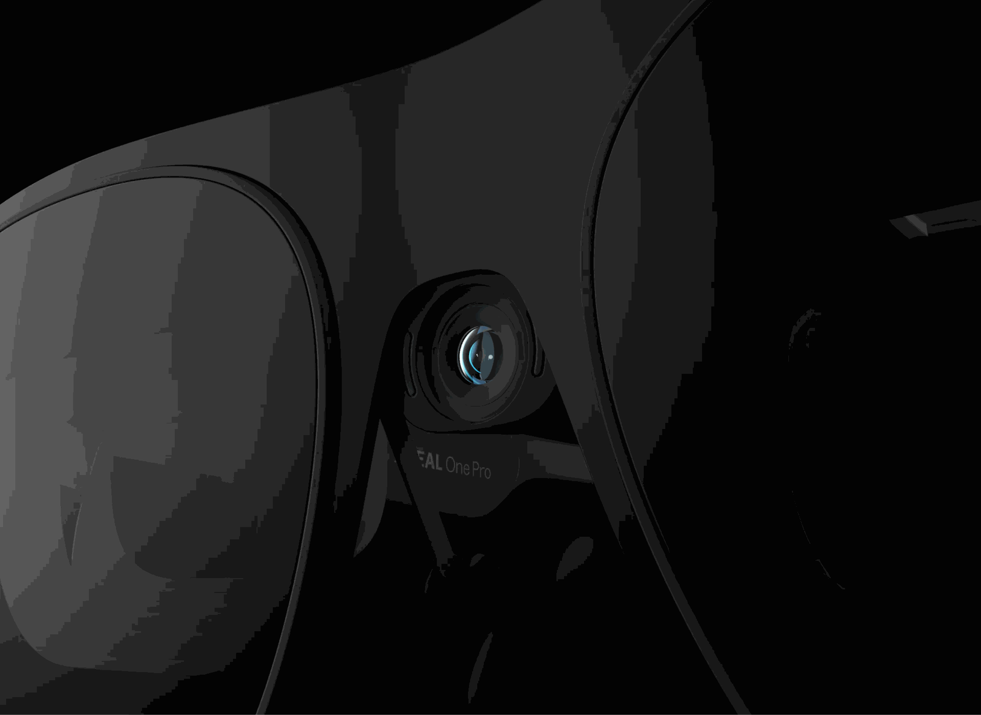XREAL Eye camera accessory fitted to XREAL One Pro