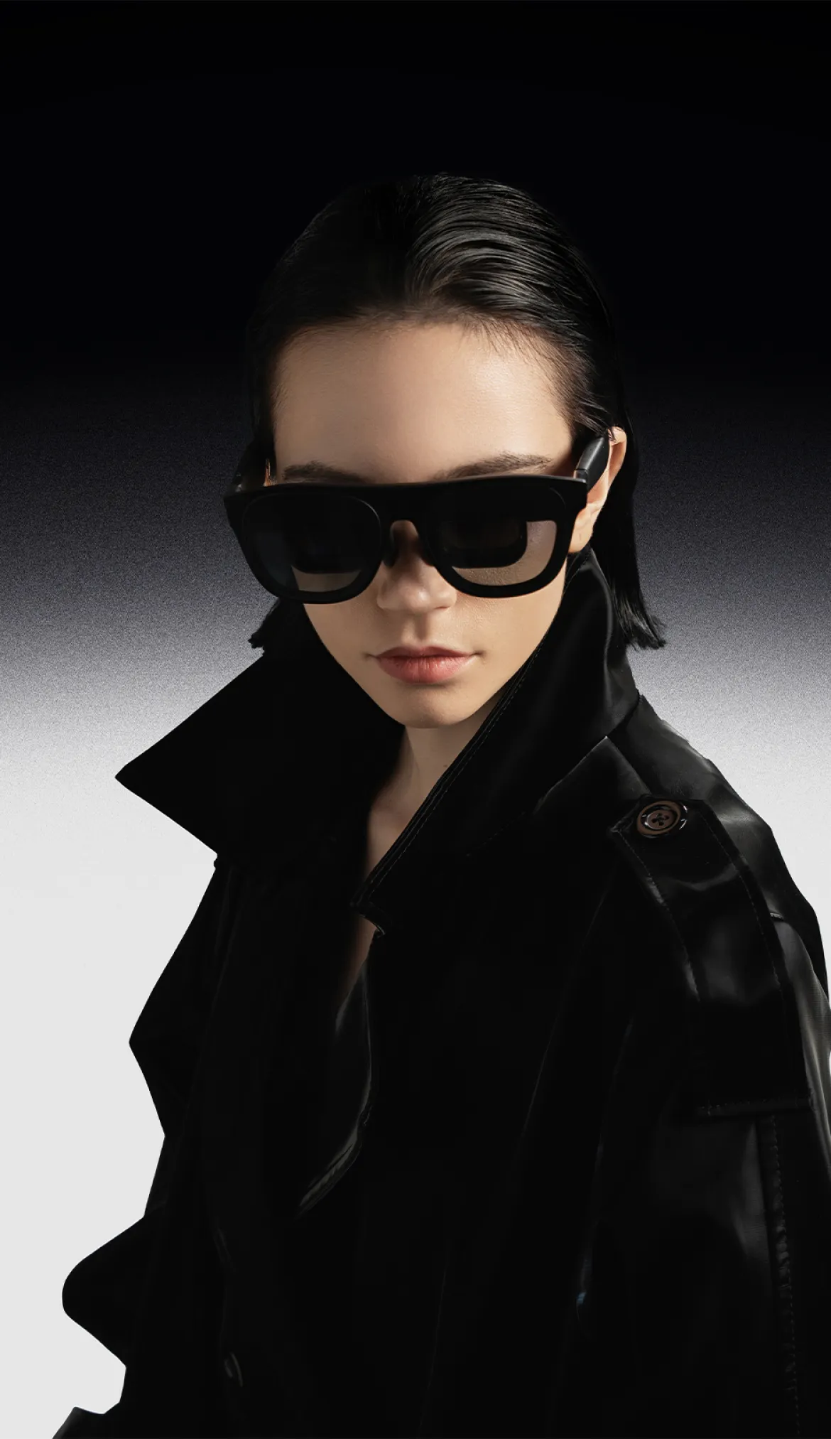 Person wearing XREAL One Pro glasses