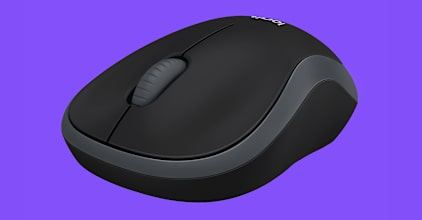 Logitech M185 wireless mouse in grey