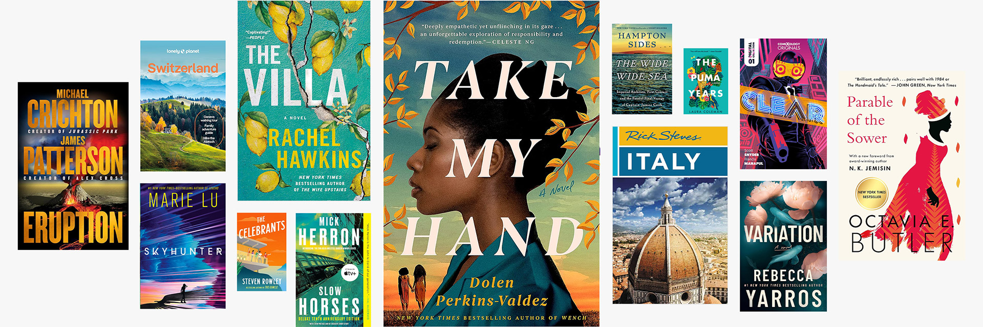 Collection of colorful book covers available for Kindle