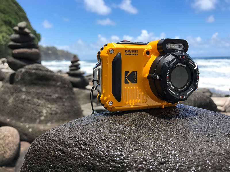 KODAK PIXPRO WPZ2 rugged camera at the beach