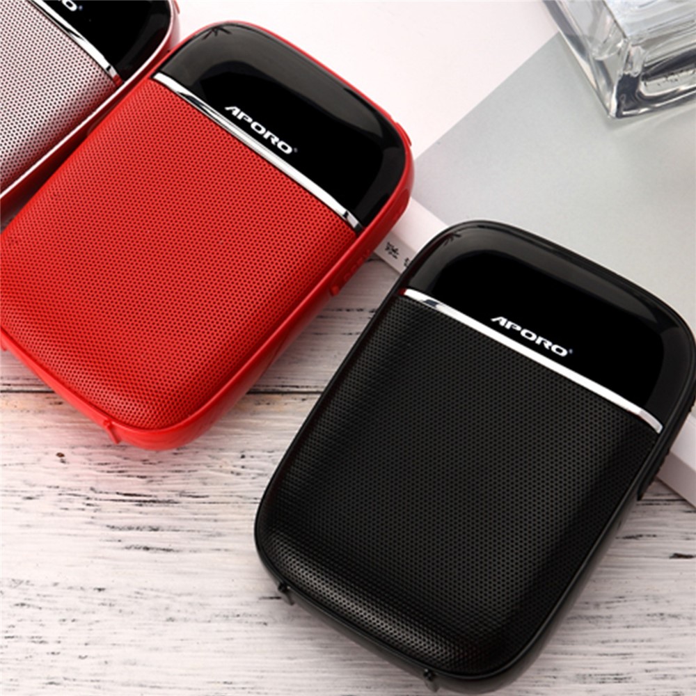 APORO portable Bluetooth voice amplifier with wired microphone headset