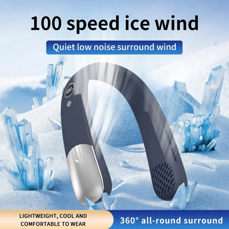 SL625 bladeless neck fan in dark blue
