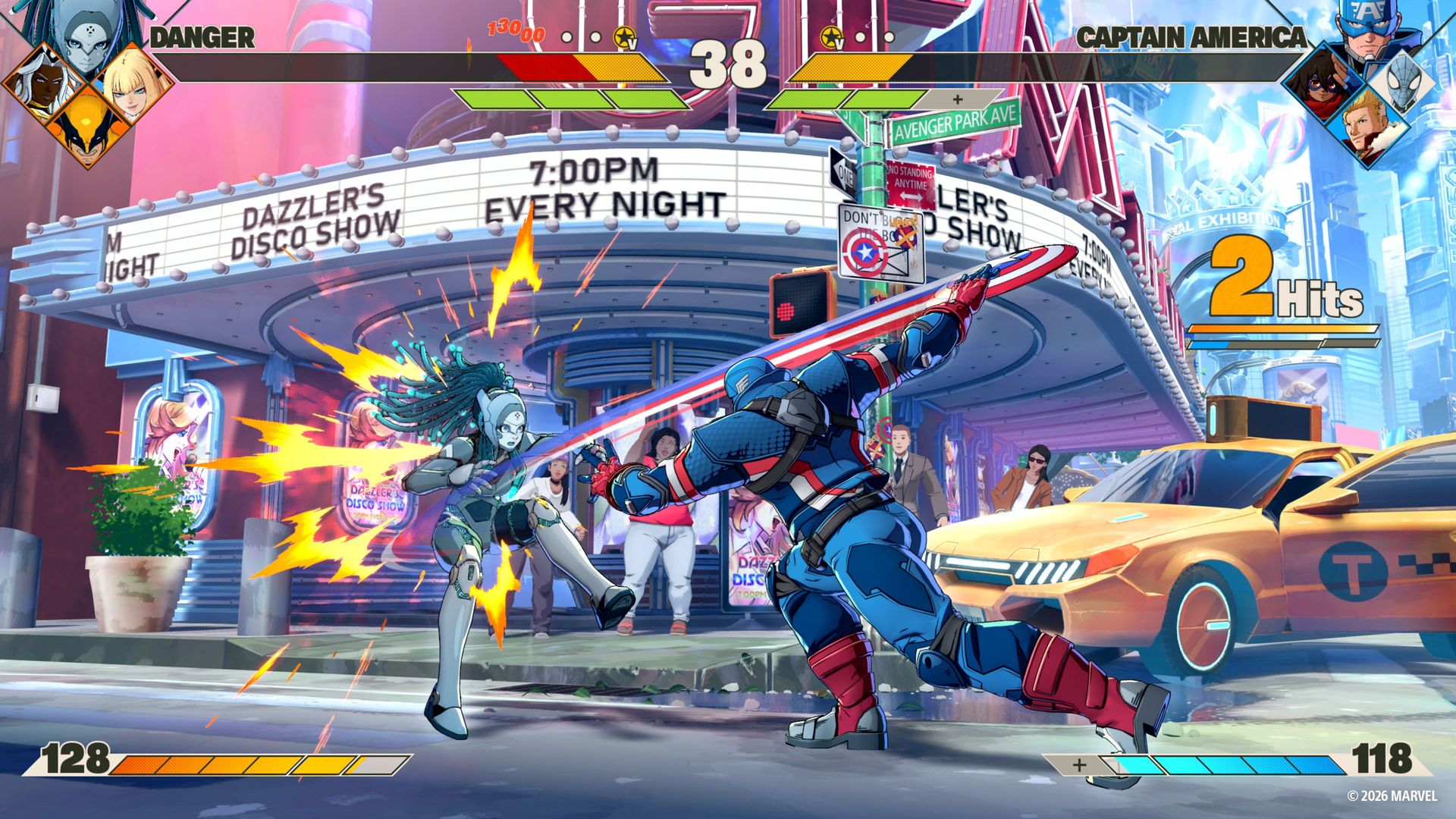 MARVEL Tōkon Fighting Souls gameplay showing Marvel characters battling
