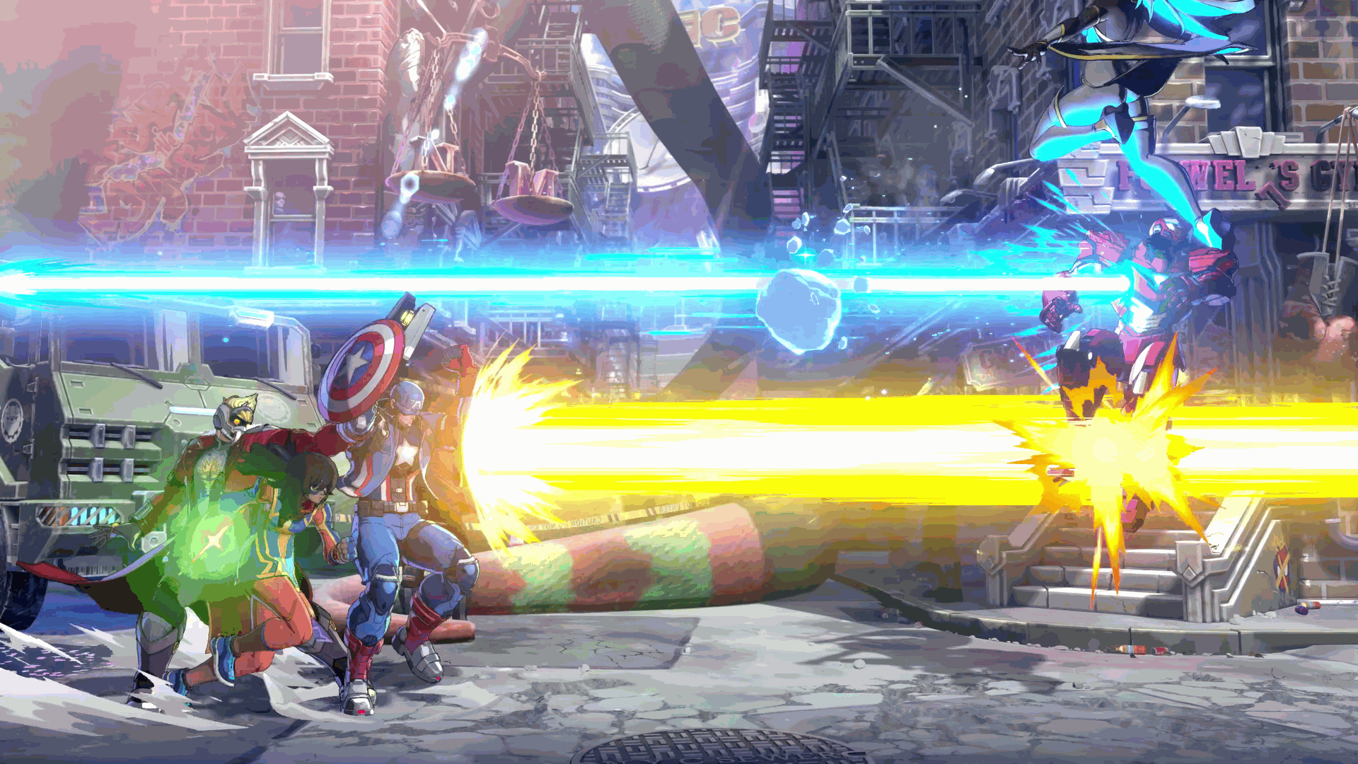 MARVEL Tōkon Fighting Souls 4v4 team fighting gameplay
