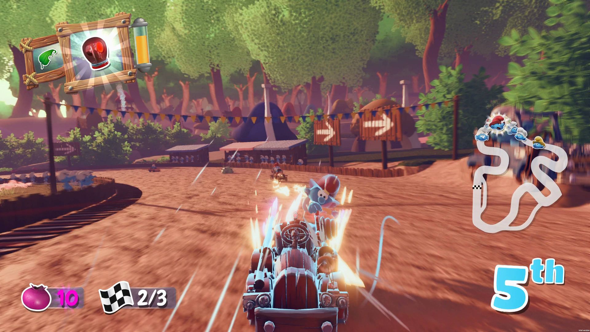 Smurfs Kart colourful kart racing gameplay