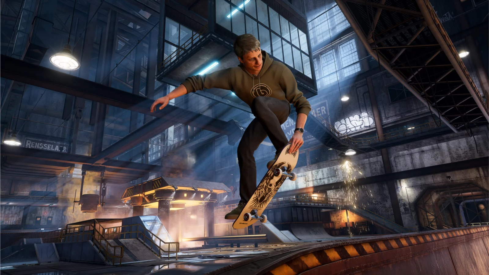 Tony Hawk's Pro Skater 3 + 4 gameplay in an industrial skate park