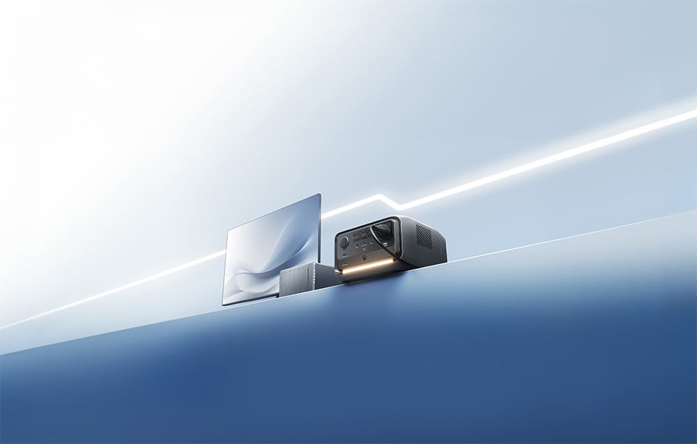 EcoFlow RIVER 3 Plus providing portable power for electronic equipment