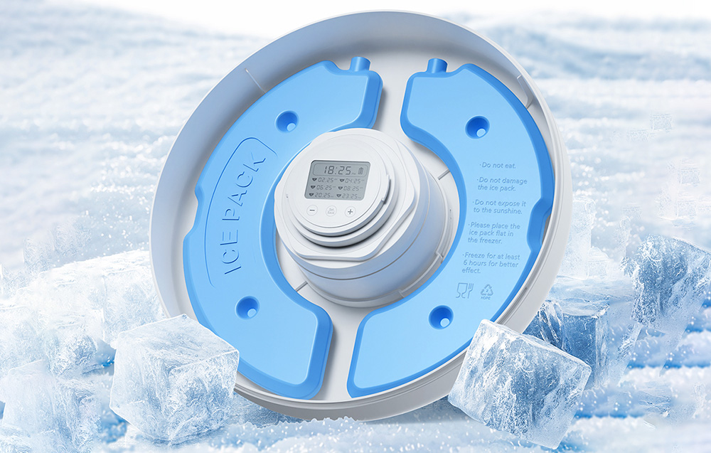 ROJECO F19 feeder cooling system with two ice cartridges