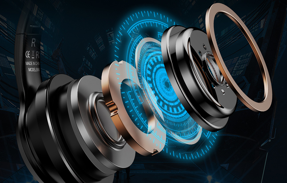 Illustration of the ONIKUMA B90 headphone audio driver