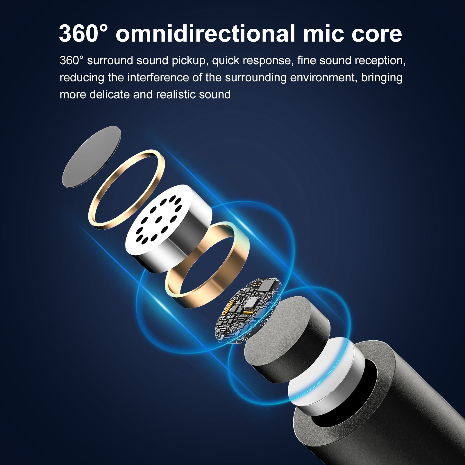 PULUZ PU3151B 360 degree omnidirectional microphone core