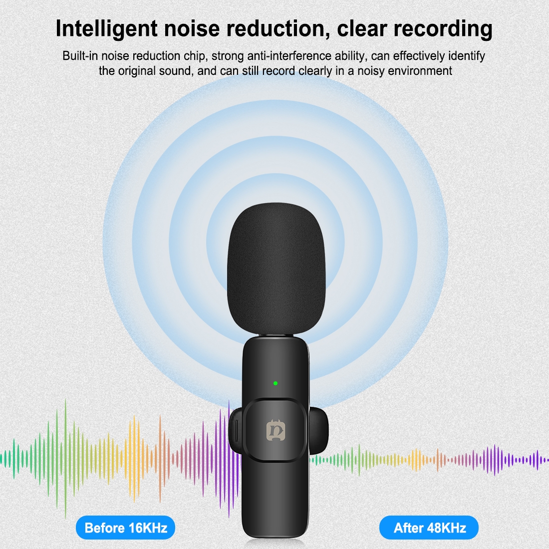 PULUZ PU3150B wireless lavalier microphone feature demonstration