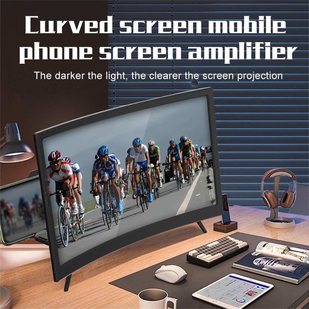 Portable phone screen magnifier for movies and videos