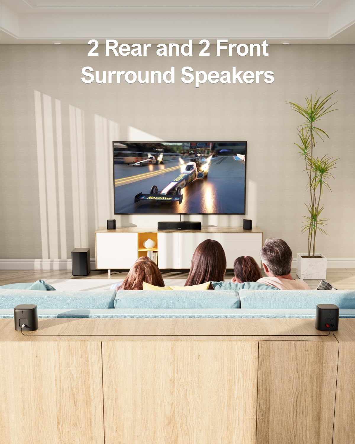 ULTIMEA Aura A40 surround sound system in a home cinema setup