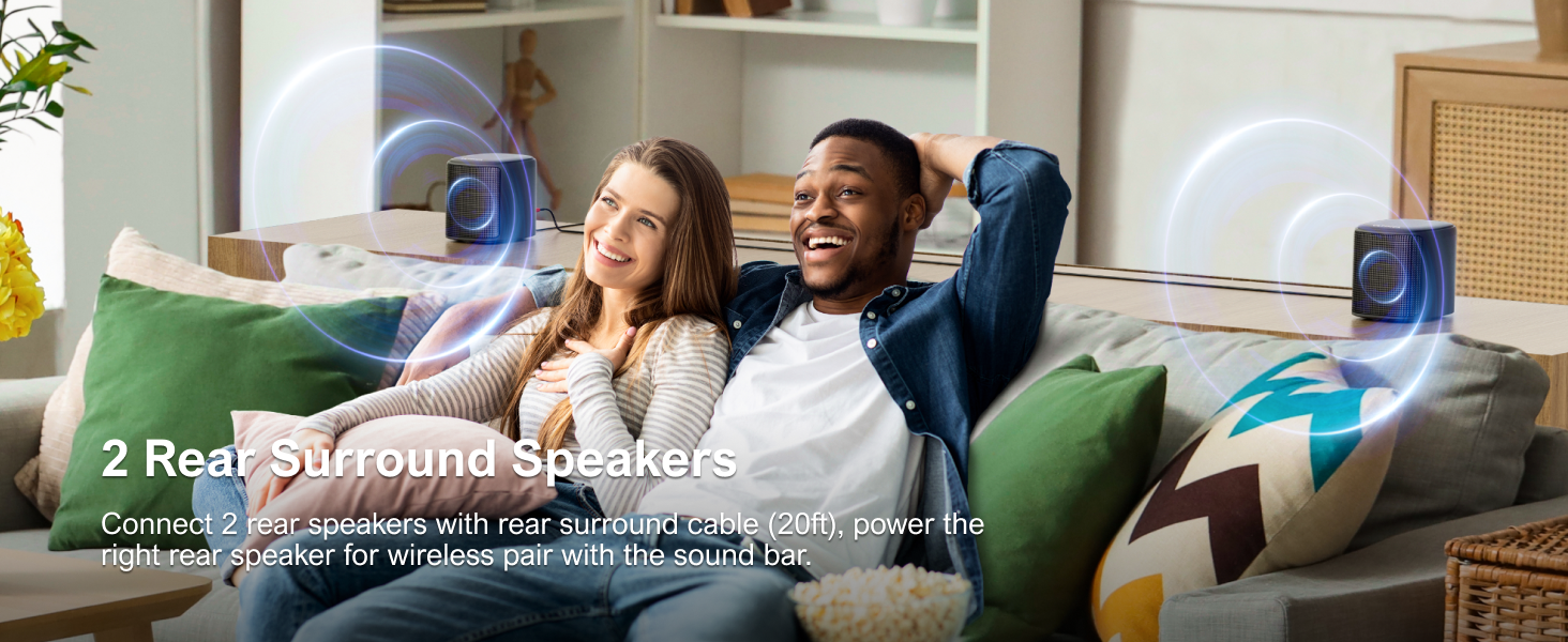 ULTIMEA Aura A40 rear surround speaker configuration