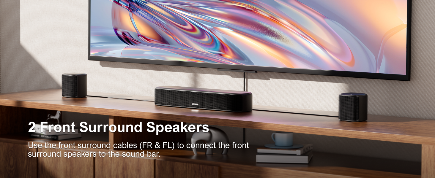 ULTIMEA Aura A40 front surround speaker configuration