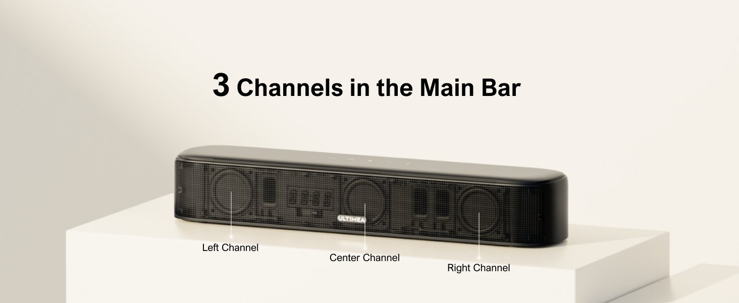 ULTIMEA Aura A40 three-channel main soundbar