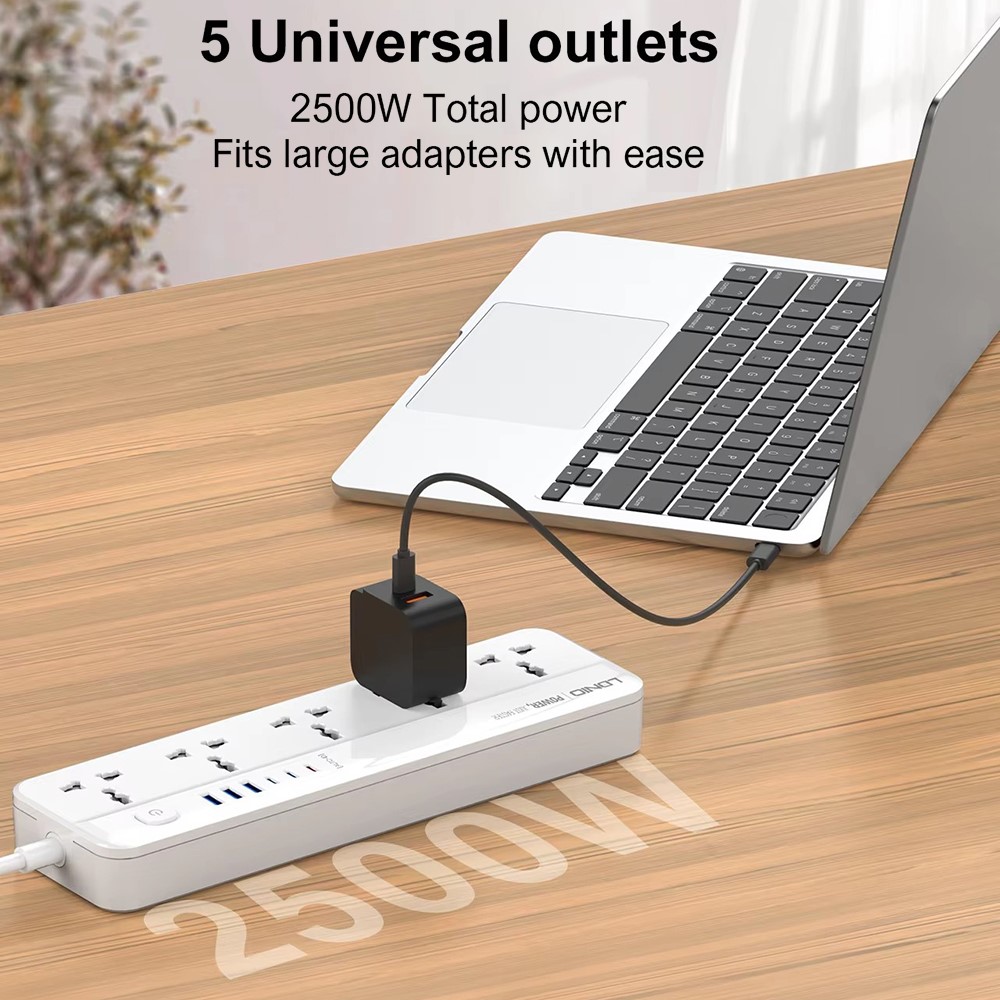 Power strip safety and power management features