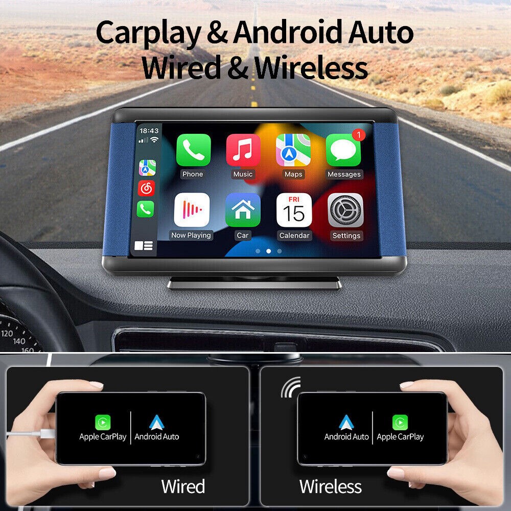 7-inch portable car stereo with multimedia connectivity features