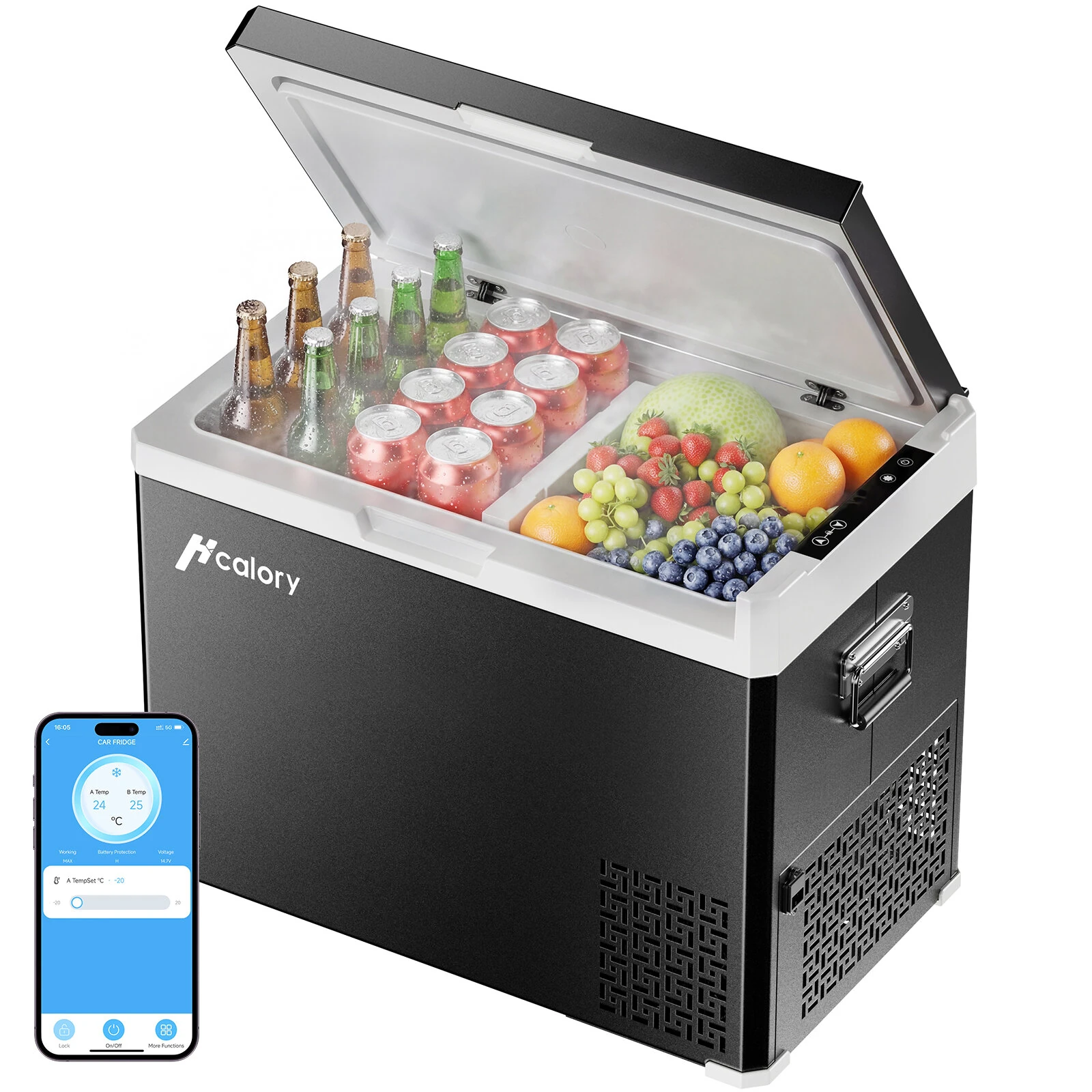 Hcalory D30 Plus D40 Plus D50 Plus portable car refrigerator with smartphone control