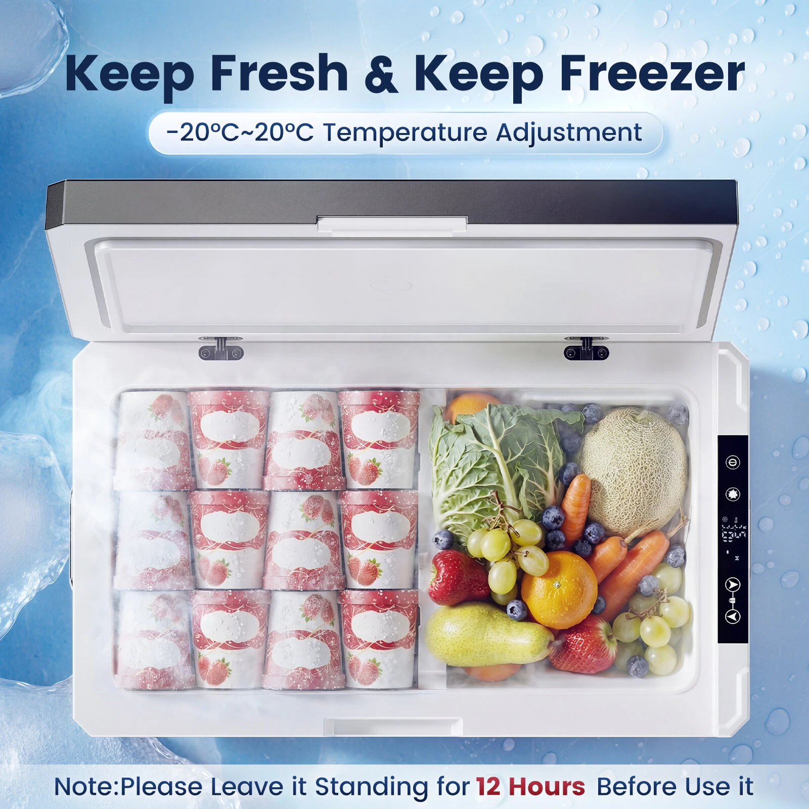 Hcalory refrigerator fresh and freezer temperature range