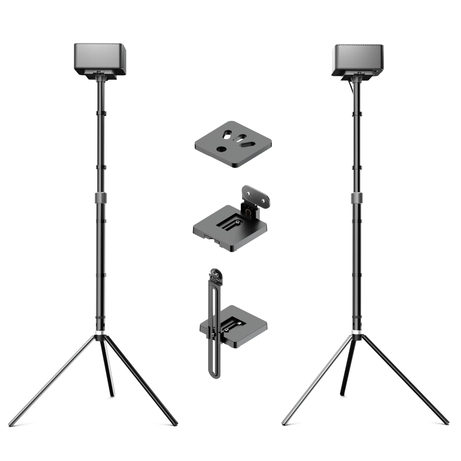 Pair of ULTIMEA Steady 300 stands with different speaker mounting brackets