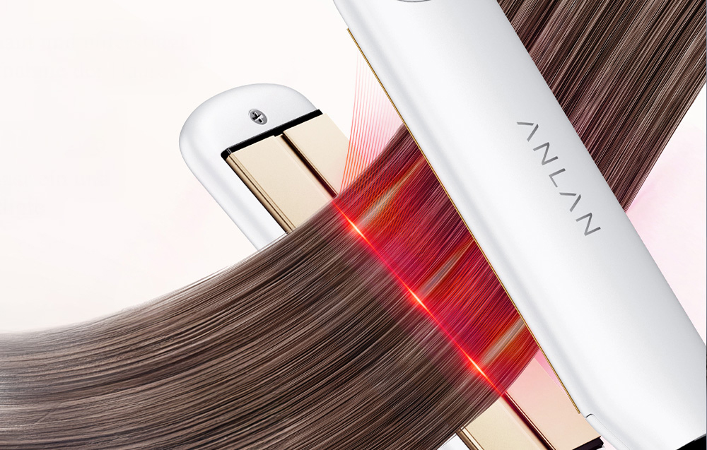 ANLAN straightener using ionization and infrared technology on hair
