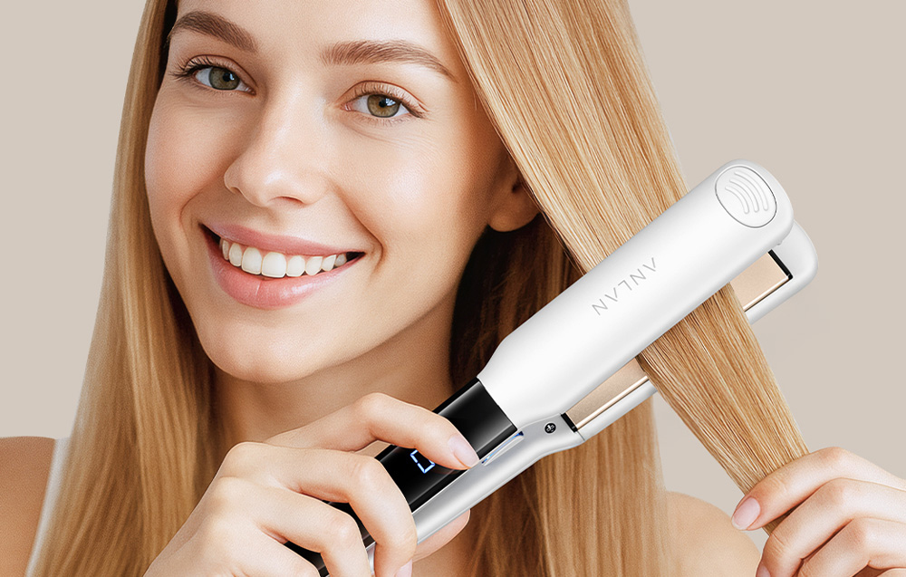 ANLAN straightener with movable 3D ceramic plates