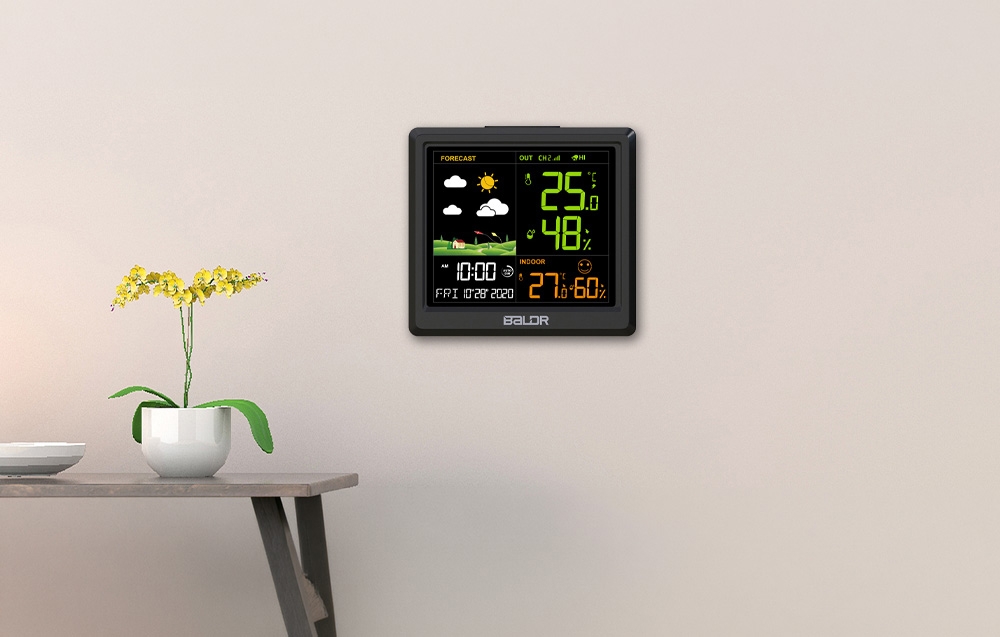 BALDR weather station positioned using its adjustable stand