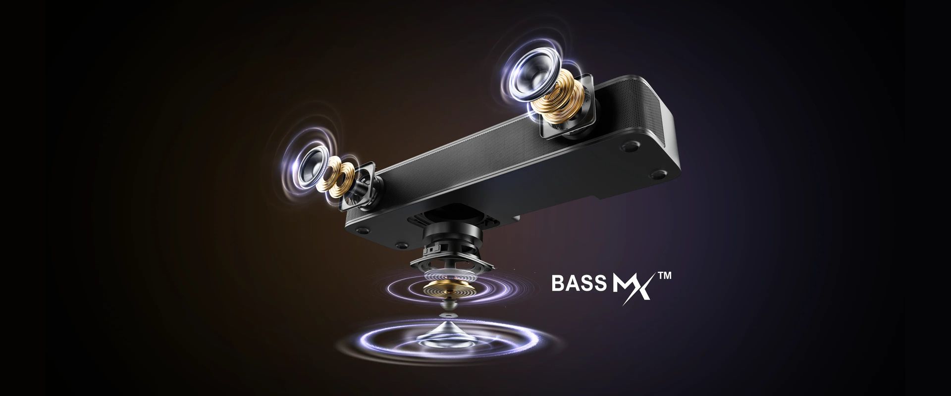 ULTIMEA Poseidon M20 internal speaker system with BassMX technology