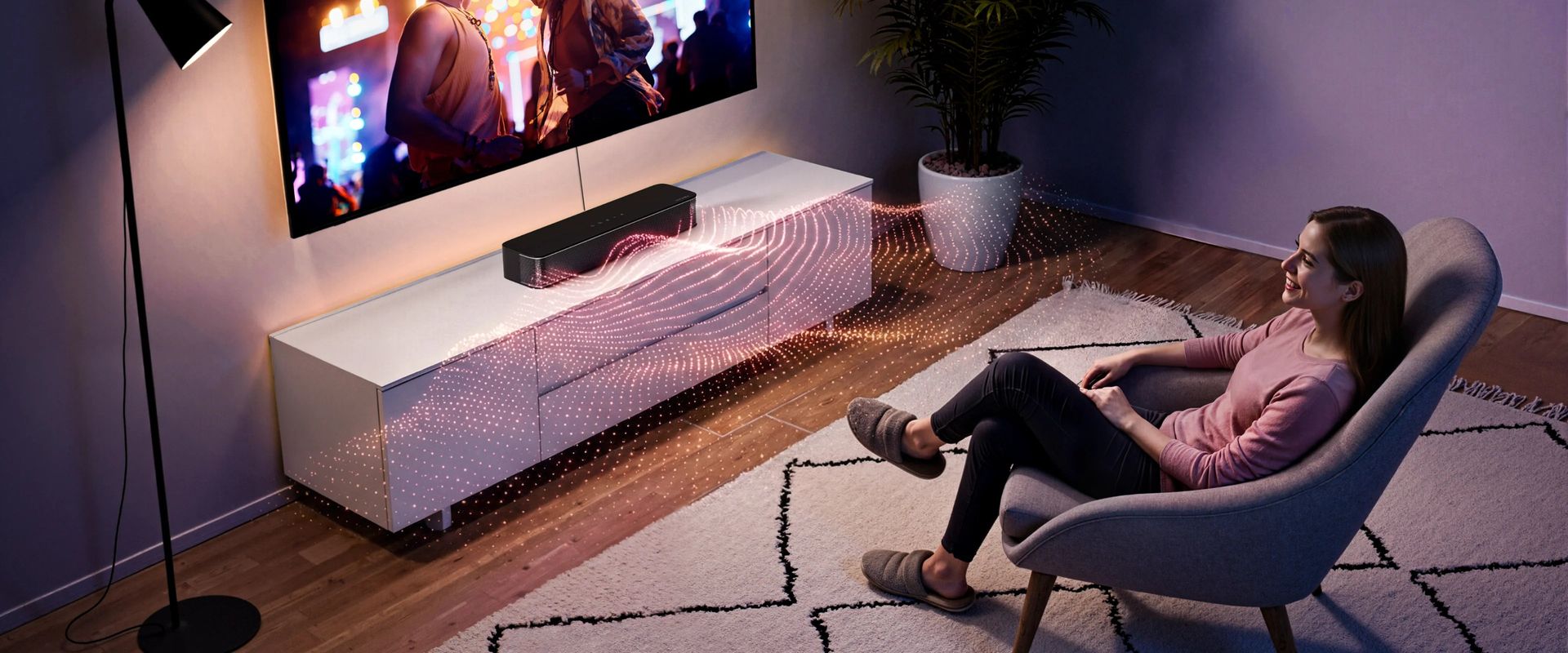 ULTIMEA Poseidon M20 creating an entertainment sound zone