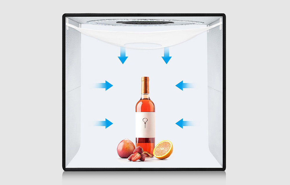 Product photography inside the PULUZ LED shadowless tent