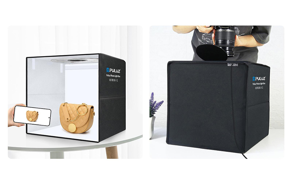 Front and overhead photography using the PULUZ PU5051EU light tent