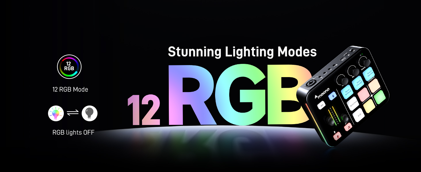 MAONO G1 NEO RGB lighting effects