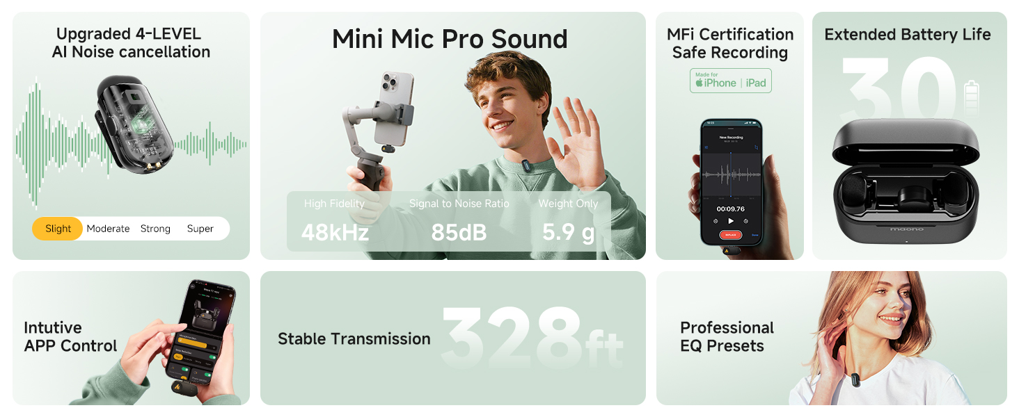 MAONO Wave T1 wireless lavalier microphone system