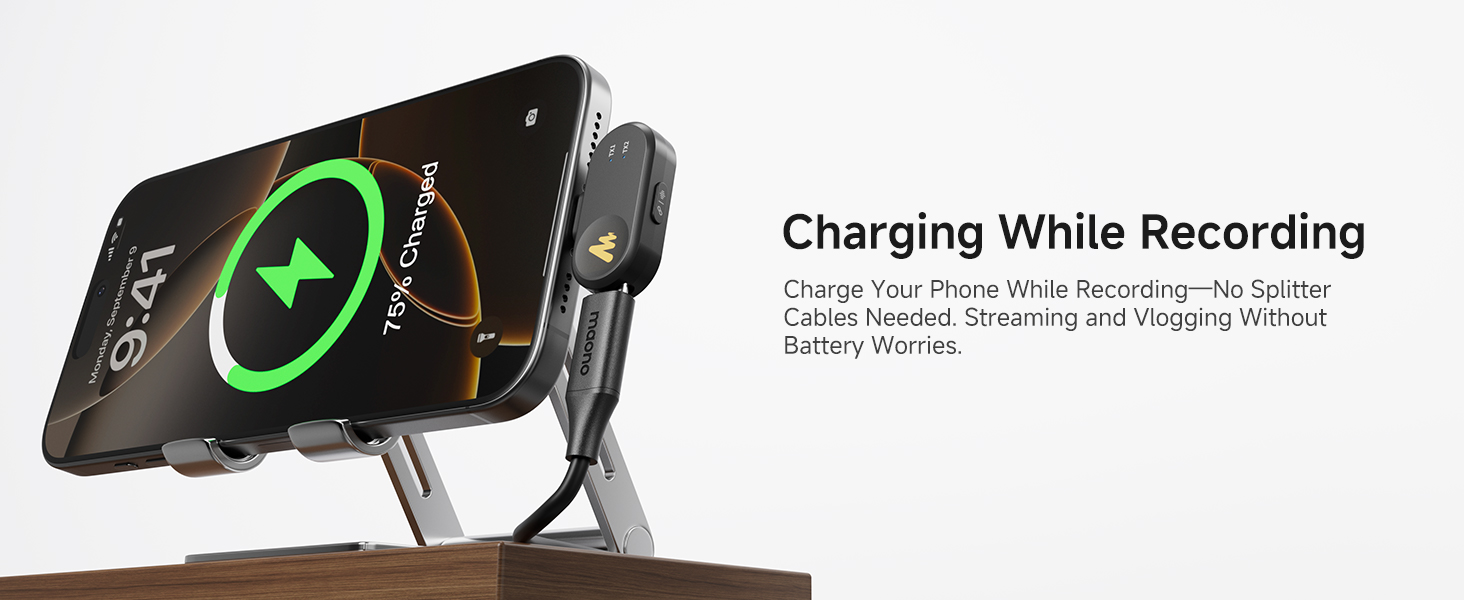 MAONO Wave T1 charging while recording