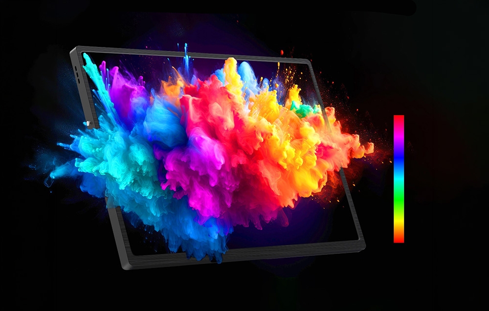 ZEUSLAP Z10P display demonstrating vivid colours and wide colour reproduction
