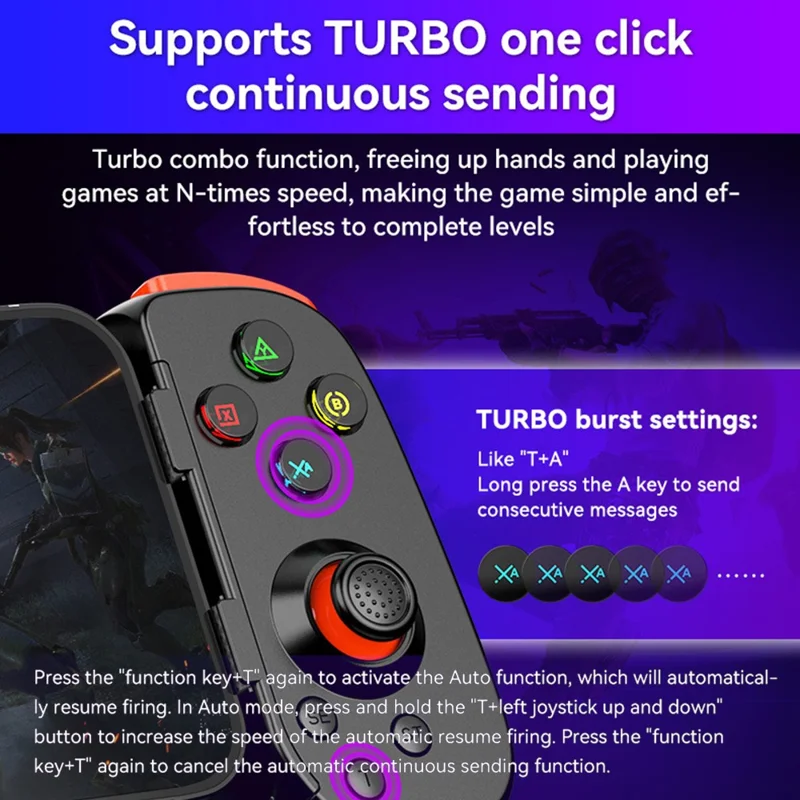 D6DP controller Turbo rapid fire function