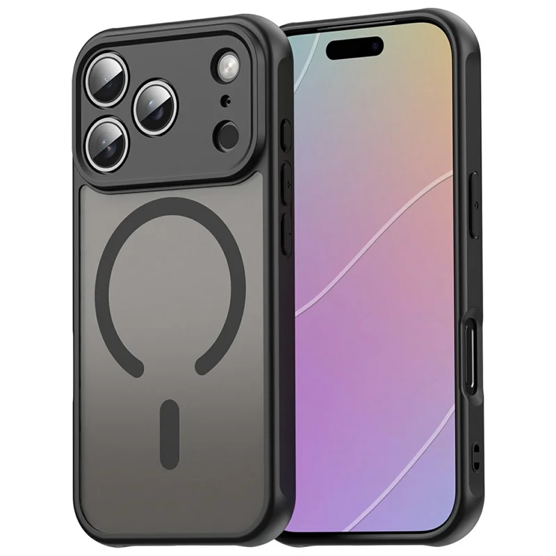 Black magnetic protective phone case
