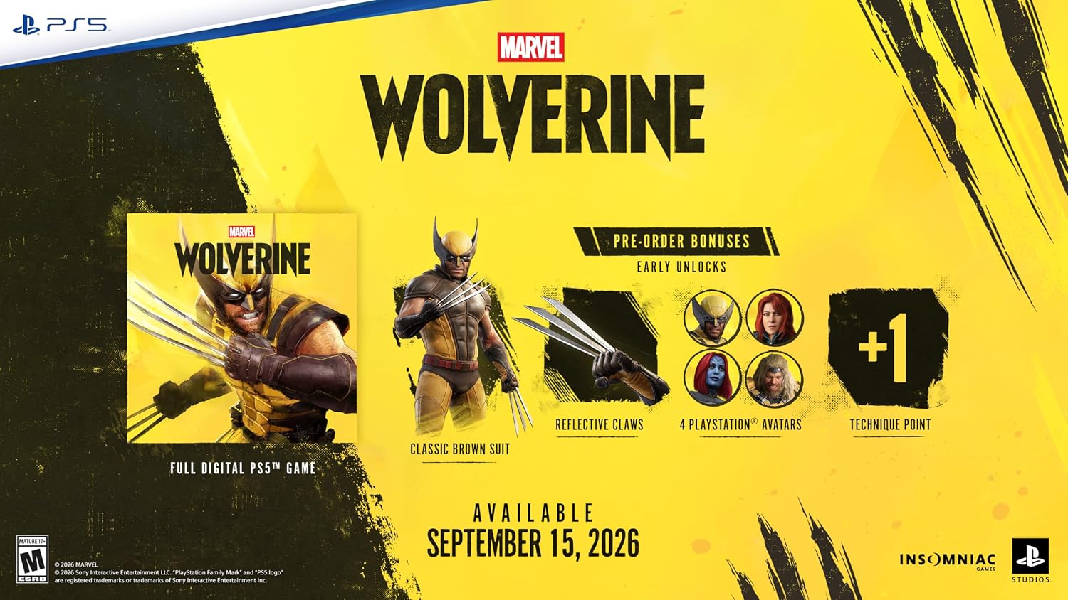 Marvel's Wolverine PS5 physical game case view